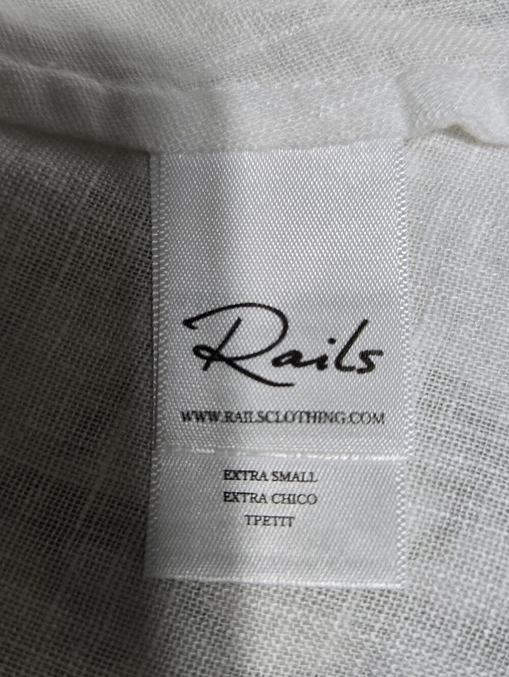 RAILS Size XS Lightweight Crisp White Smocked Waist Tiered Linen Blend Dress - Picture 3 of 12